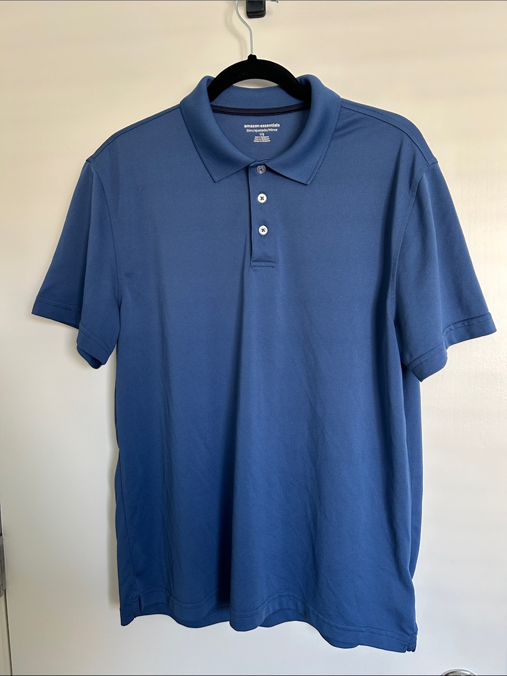 Amazon Essentials Men's Slate Blue Short-Sleeve Polo